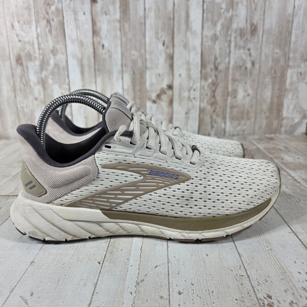 Brooks Anthem 5 Women Running Shoes Oyster Almond Black 1204031B131 Size 8